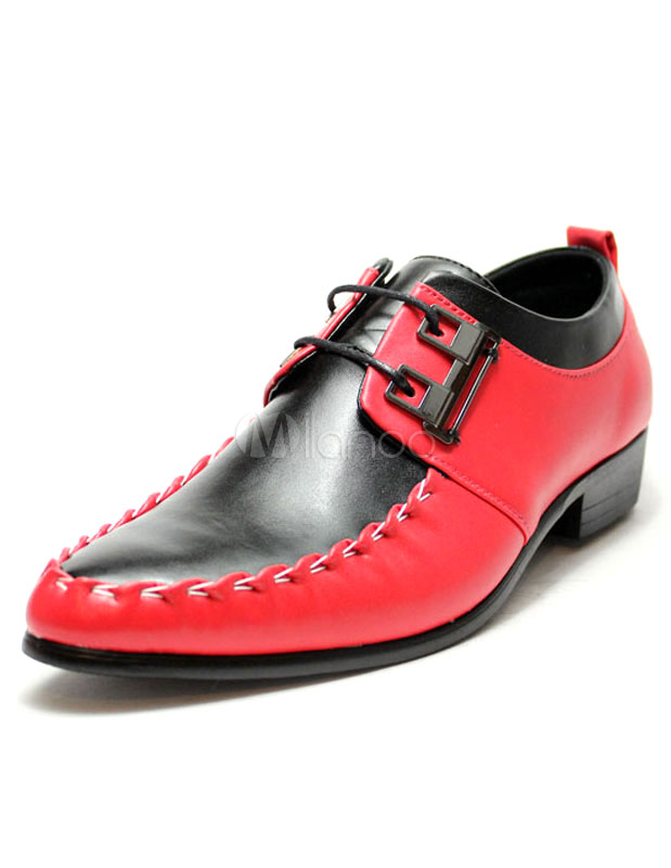 zapatos rojos de vestir hombre