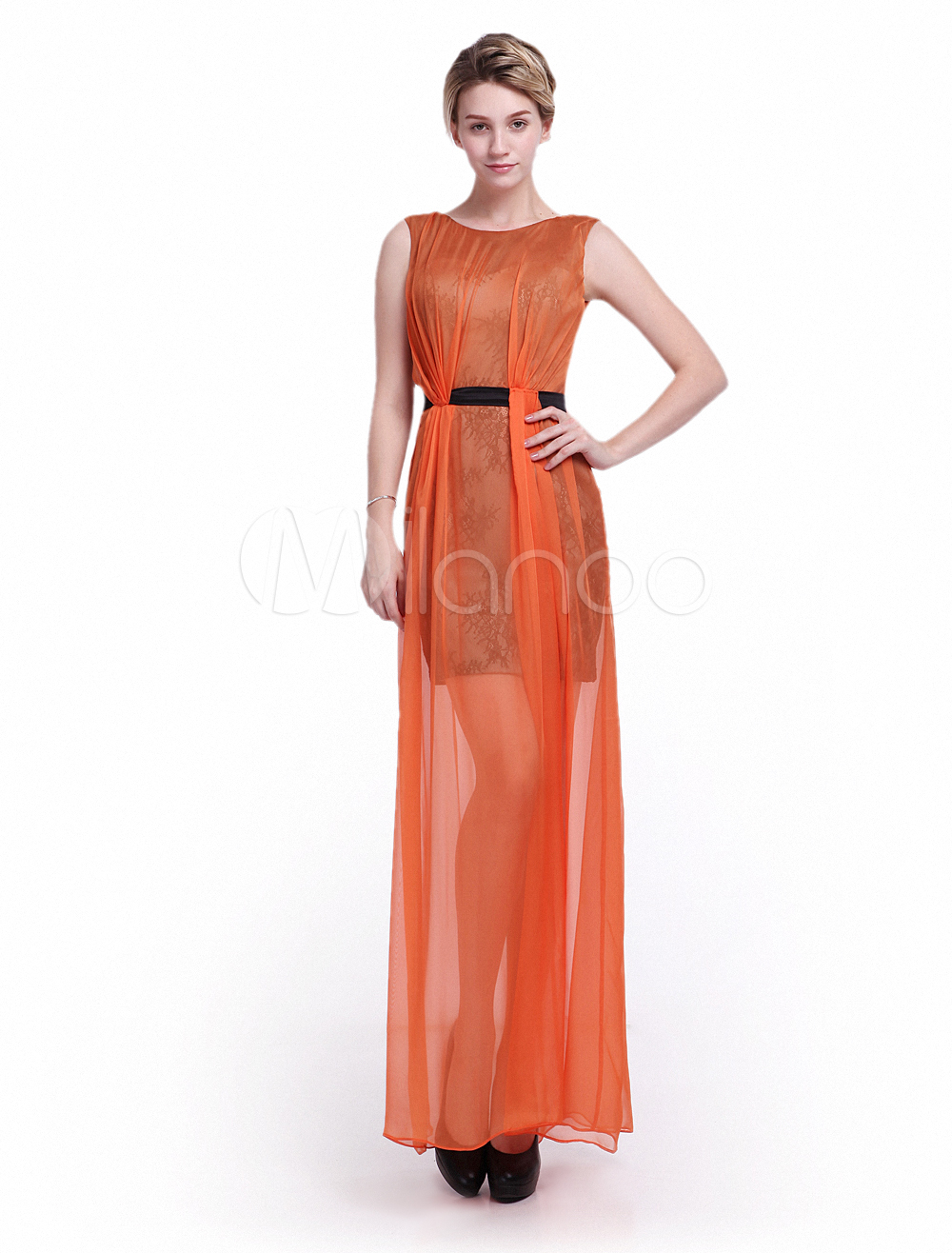 Prom Dress Dark Orange