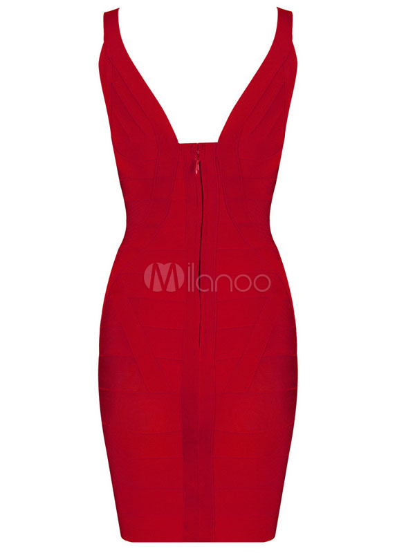 Sleeveless Solid Color Rayon Sexy Womens Bodycon Dress - Milanoo.com