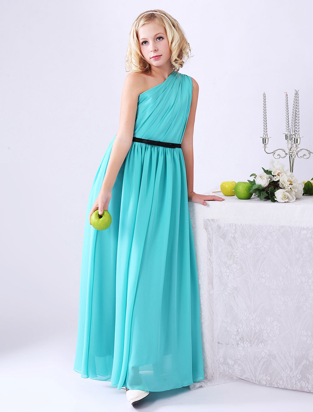 turquoise junior bridesmaid dresses