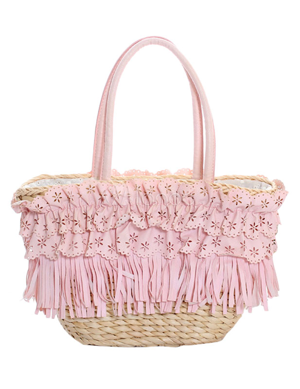 Borse Jacquemus in Paglia Rosa - 22424309