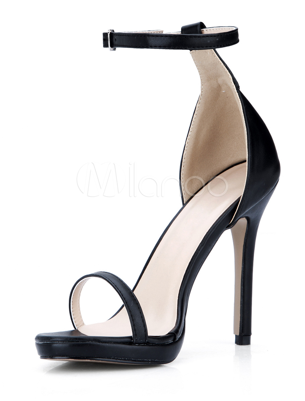 sexy black strappy heels