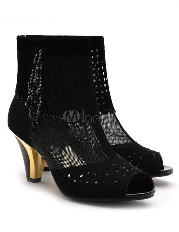 kitten heel dress boots