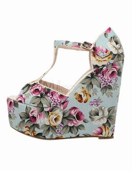 Elegant Peep Toe Stylish Fashion Wedge Shoes - Milanoo.com