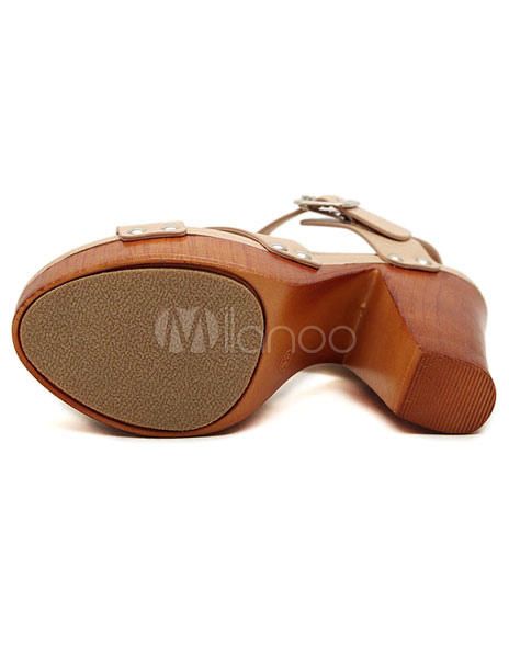 Modern PU Leather Fashion Dress Sandals - Milanoo.com
