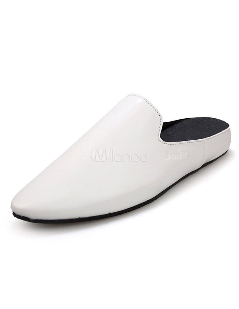 pointed backless loafers