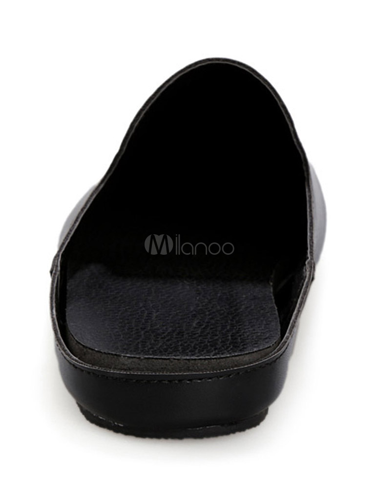 pointed backless loafers