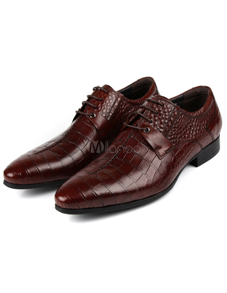 Formal Leather Pointed Toe Groom's Wedding Shoes - Milanoo.com