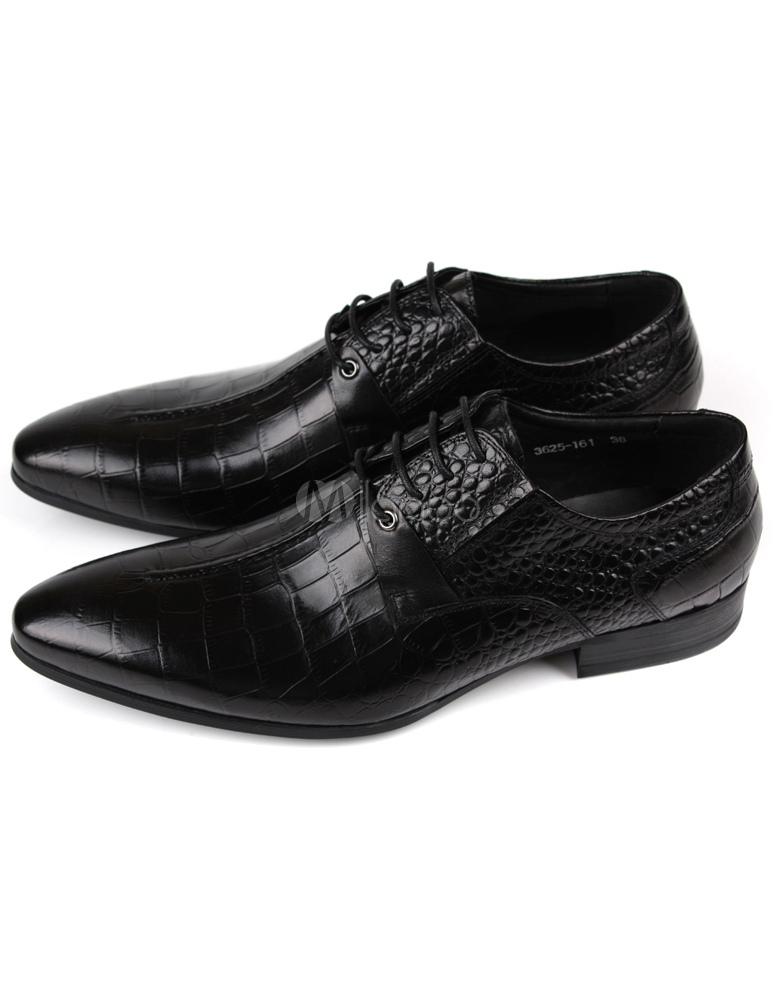 Formal Leather Pointed Toe Groom's Wedding Shoes - Milanoo.com