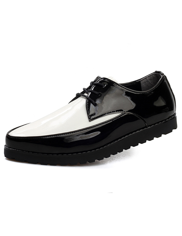 Modern Pointed Toe Up Patent Dress Shoes for Man - Milanoo.com