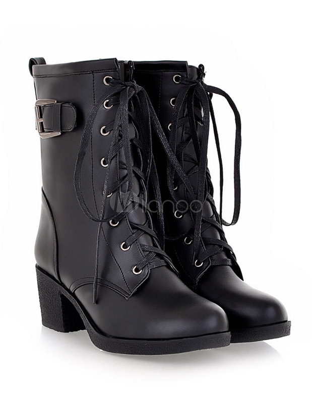 chunky heel boots size 5