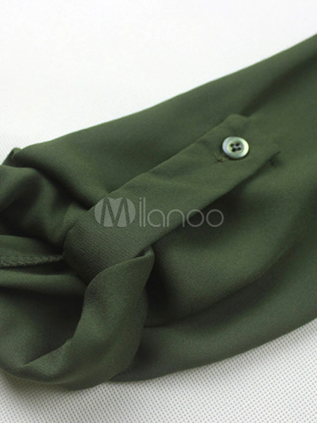 Chiffon High Waist Shirt Dress - Milanoo.com