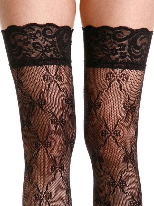 Sexy Fishnet Thigh High Stockings With Strippe