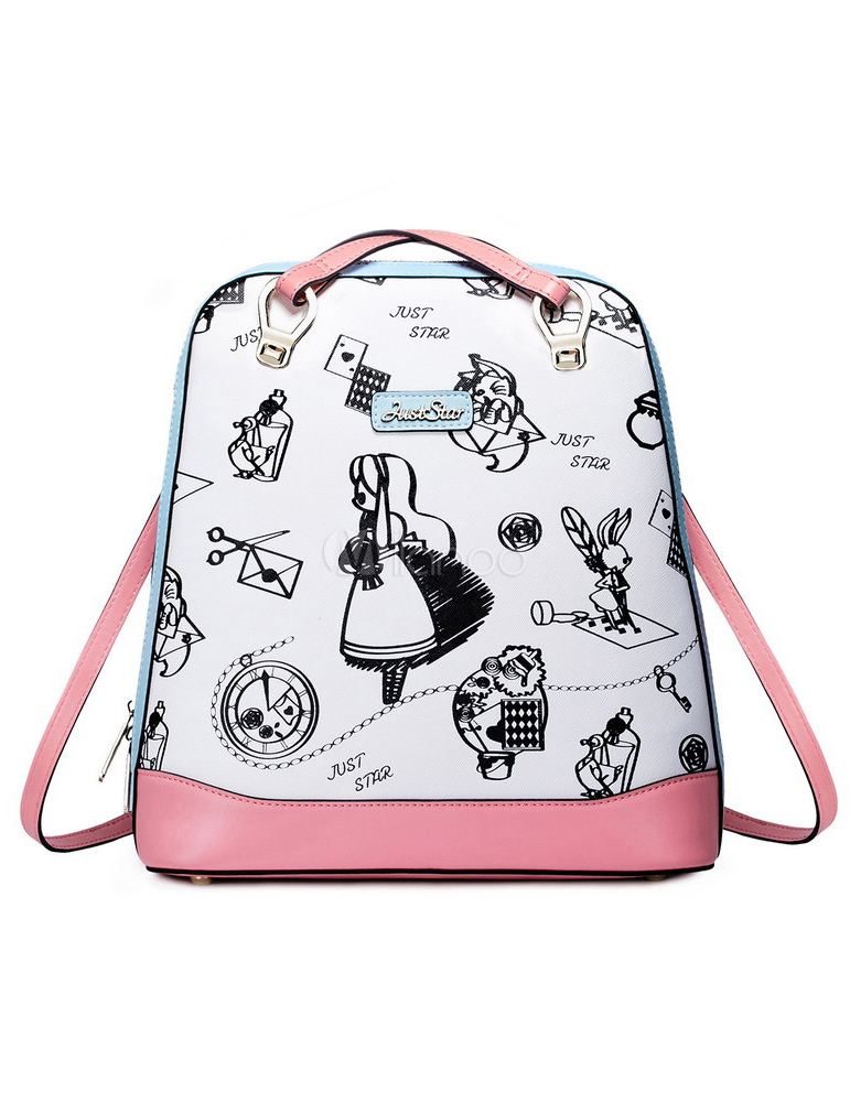 Cartoon Characters Print Multifunctional Backpack For Women