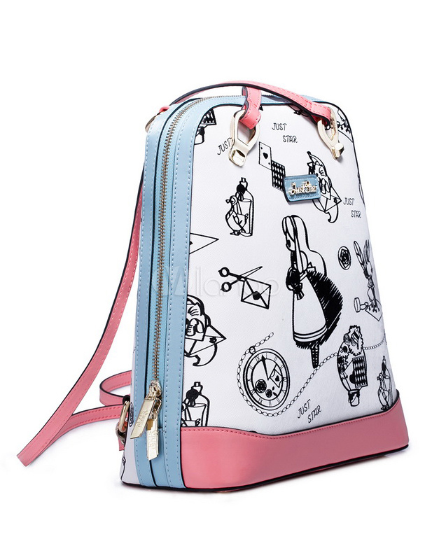 Cartoon Characters Print Multifunctional Backpack For Women