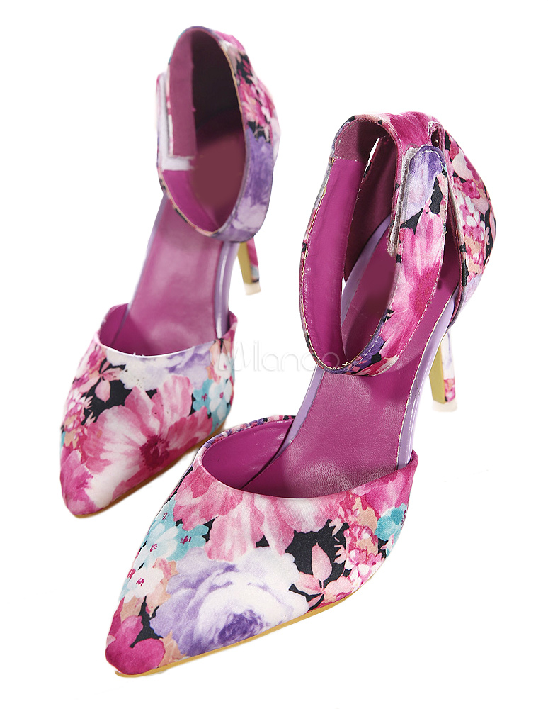 escarpin imprimé fleuri