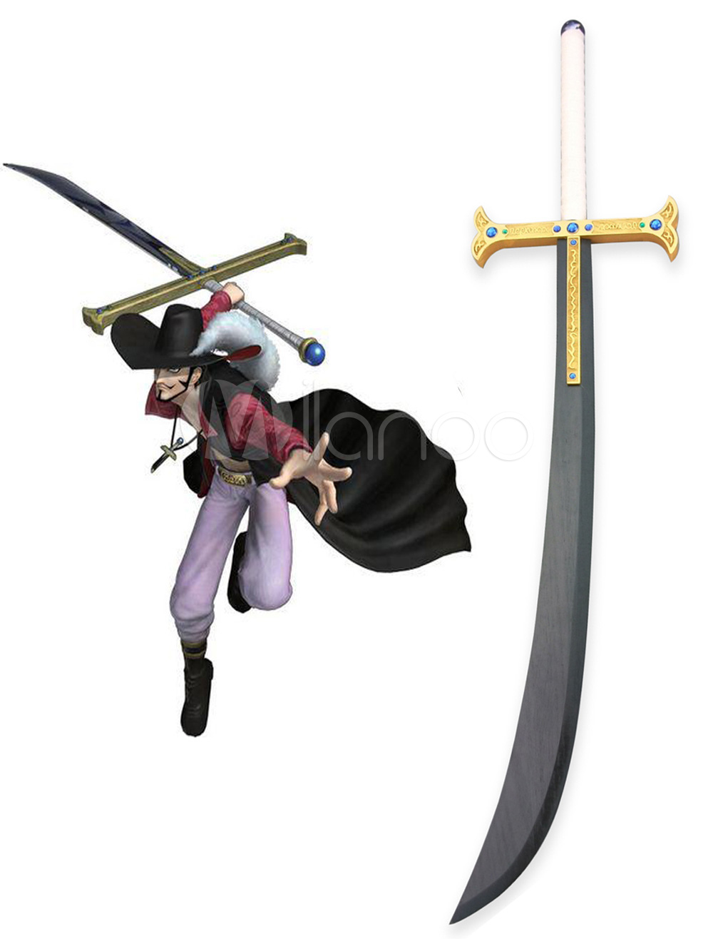 MIHAWK WOODEN SWORD ONE PIECE - sword-anime