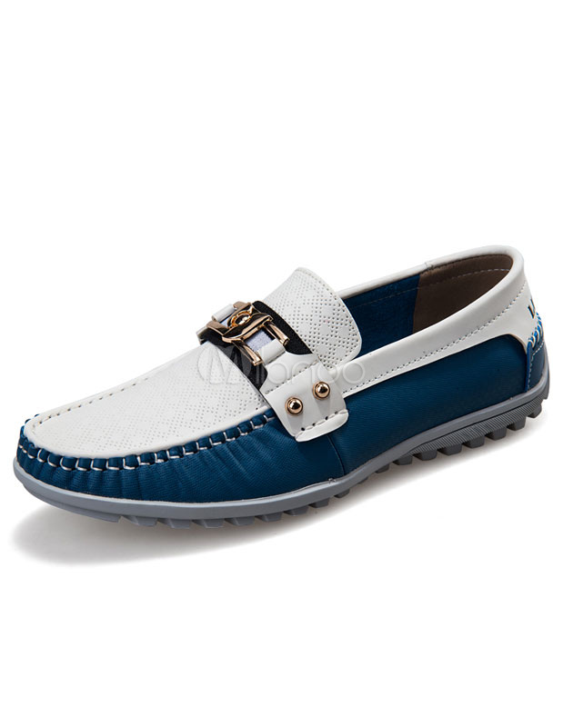 mocassin bicolore homme