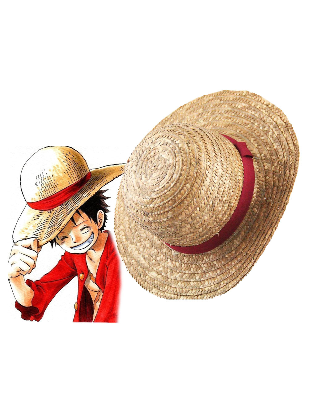 One Piece Luffy Cosplay Straw Hat Monkey D Luffy Cosplay Straw Hat ...