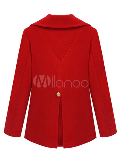 Faux Fur Jacket With Notch Collar - Milanoo.com