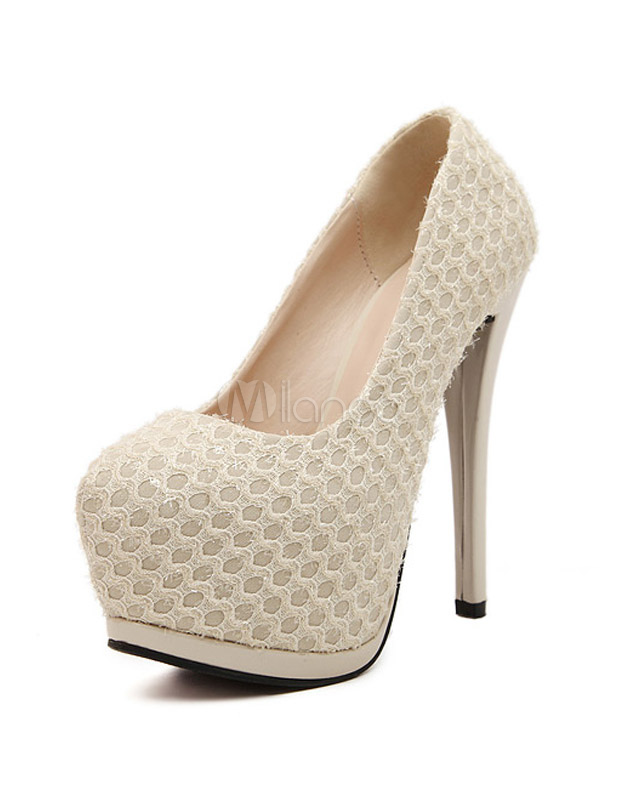 almond toe platform pumps