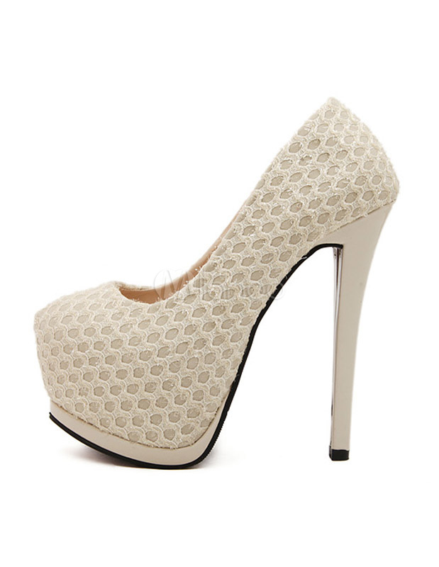 almond toe platform pumps