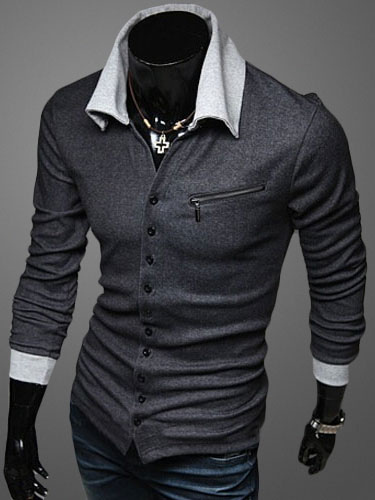 Light Gray Pockets Cotton Cardigan For Men - Milanoo.com