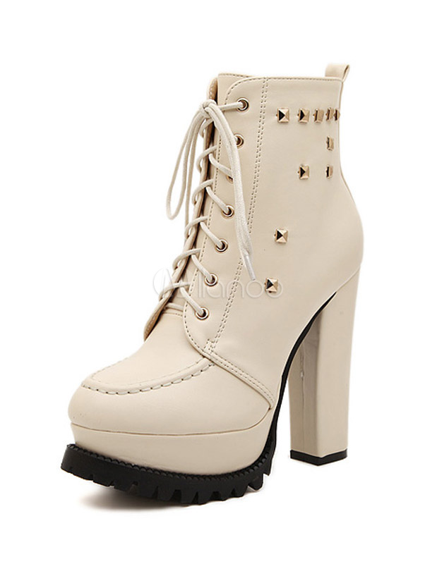 booties with a chunky heel