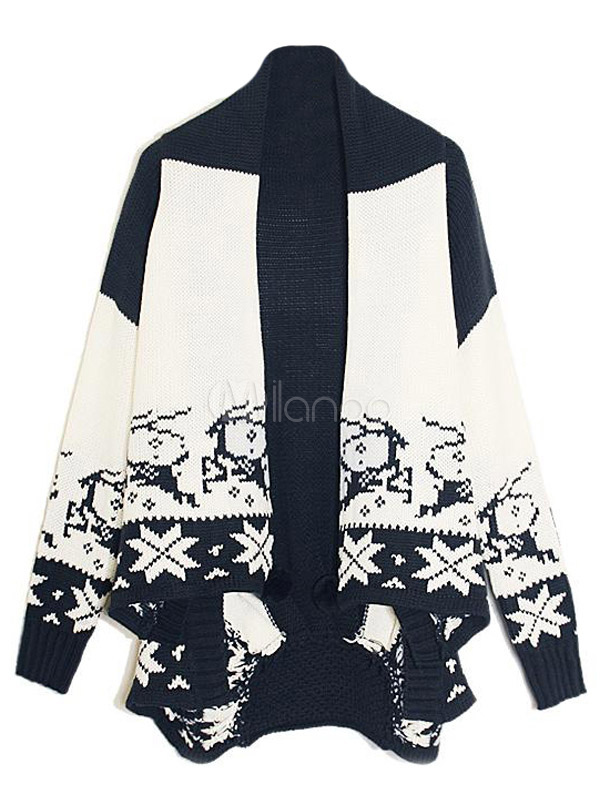 Knitted Cardigans With Christmas Pattern - Milanoo.com