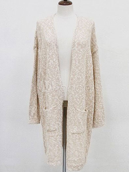 Long Knitted Cardigans - Milanoo.com