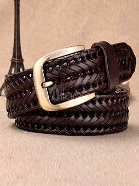 Pin Buckled Leather Belt - Milanoo.com