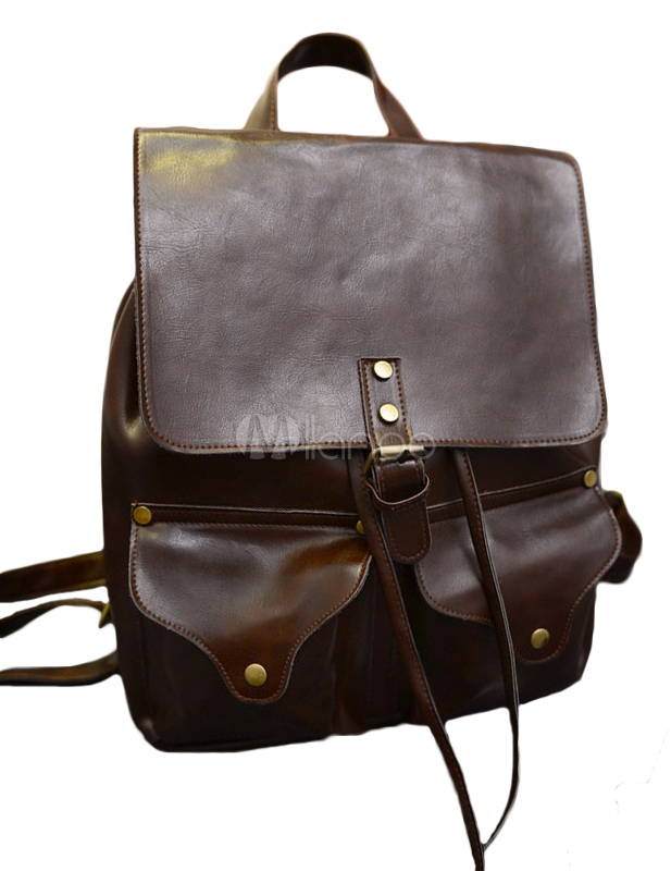Backpack With Two Front Pockets - Milanoo.com
