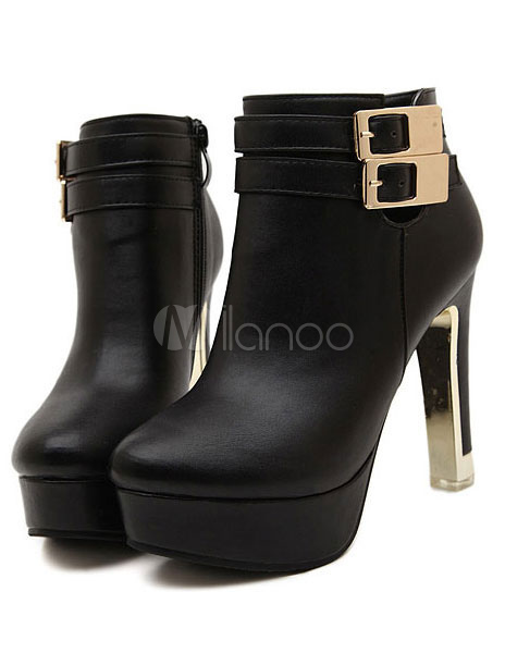 chunky heel platform bootie