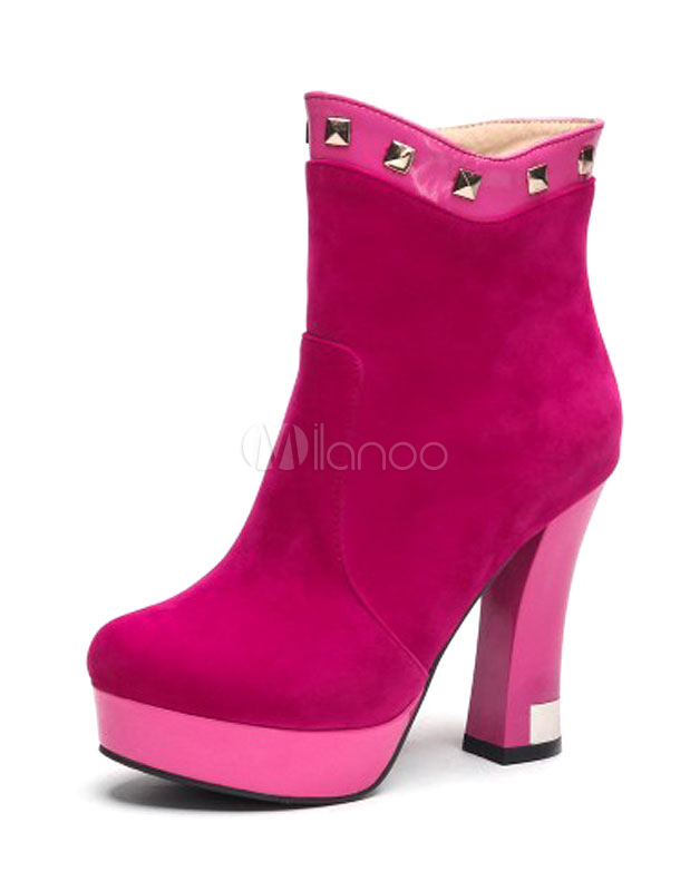 booties with a chunky heel
