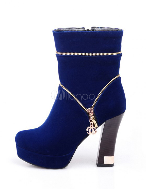 chunky heel platform bootie