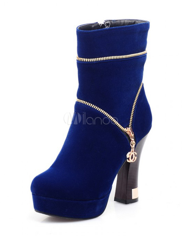 chunky heel platform bootie