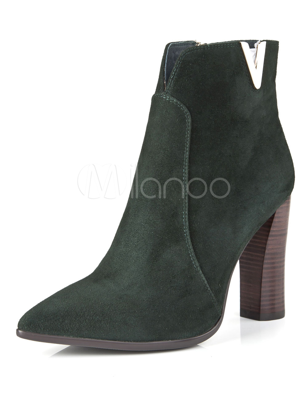 booties with a chunky heel