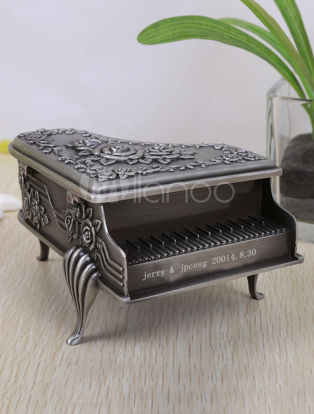 Personalized Jewelry Box in Piano Shape