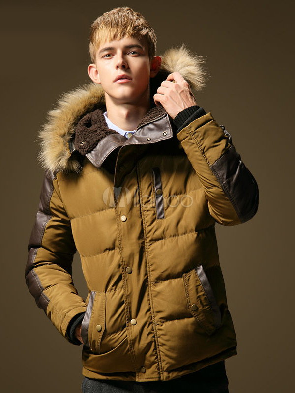 Faux Fur Hooded Quilted Jacket - Milanoo.com