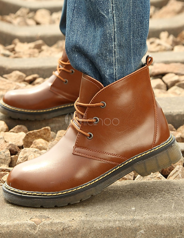 Grommets Round Toe Lace Up Shoes