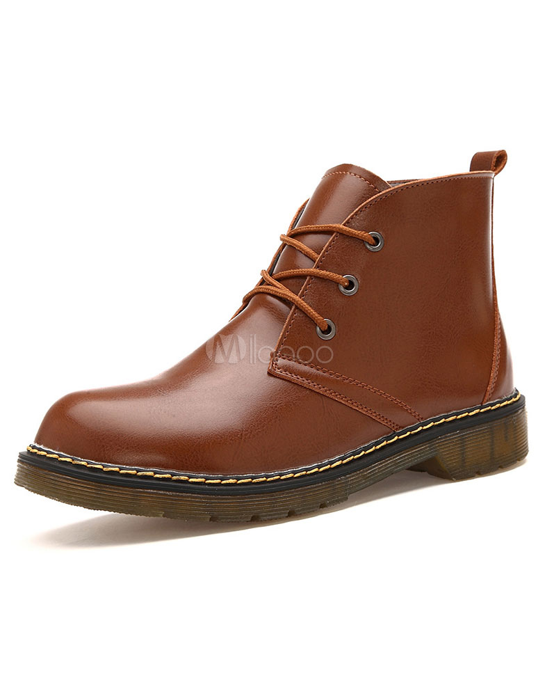 Grommets Round Toe Lace Up Shoes