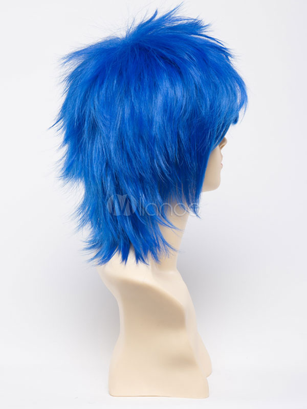 perruque bleue cosplay