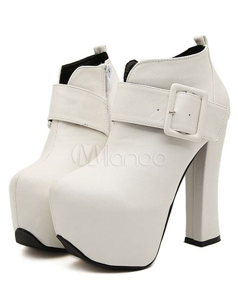 chunky heel platform bootie