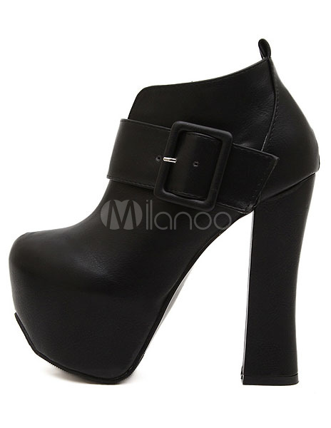 chunky heel platform bootie