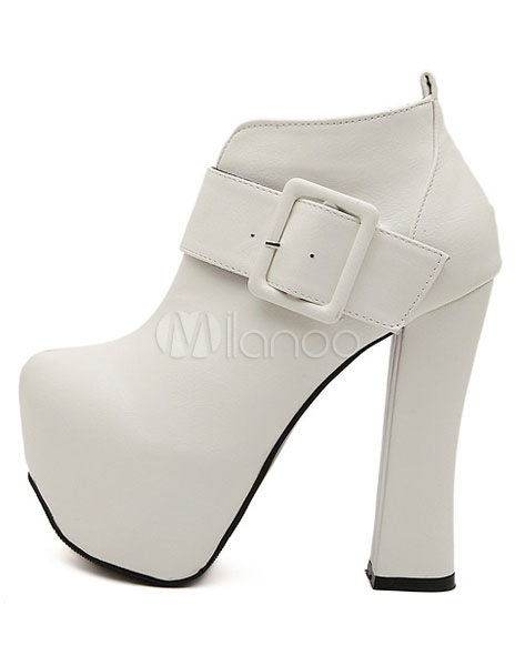 chunky heel platform bootie
