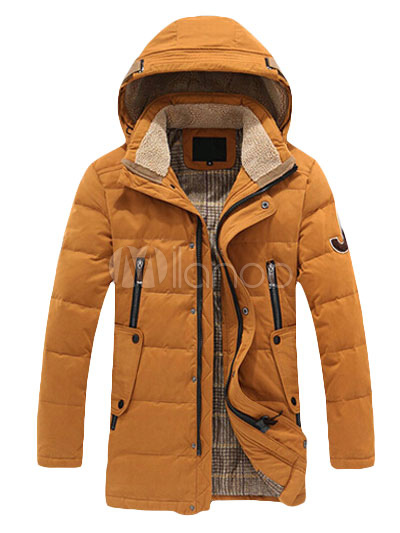 Long Hooded Quilted Jacket - Milanoo.com