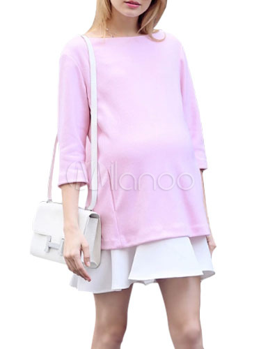 pink maternity sweater dress