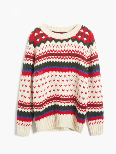 Multi Stripe Christmas Sweater - Milanoo.com
