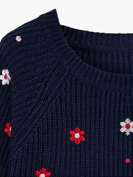 Flowers Pattern Pullover Sweater - Milanoo.com