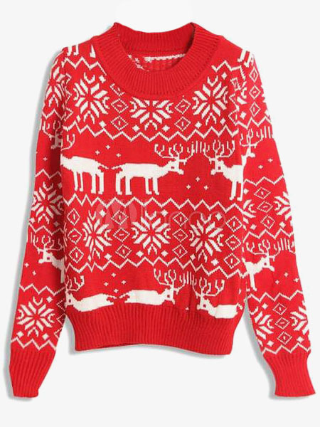 FairIsle Reindeer Christmas Sweater - Milanoo.com